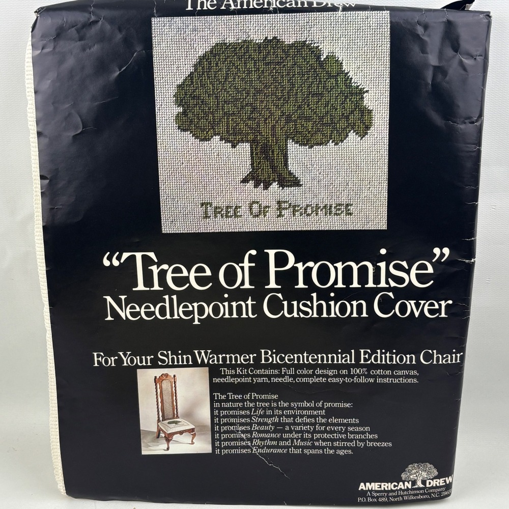 Tree of Promise Needlepoint Cushion Cover Kit Shin Warmer American Drew Complete